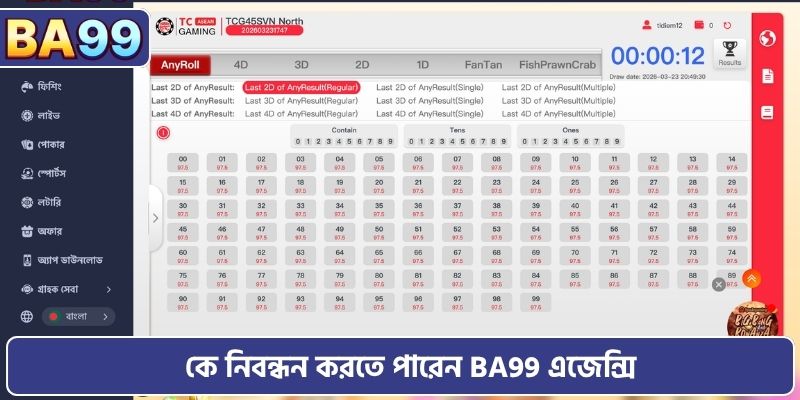 কে নিবন্ধন করতে পারেন BA99 এজেন্সি